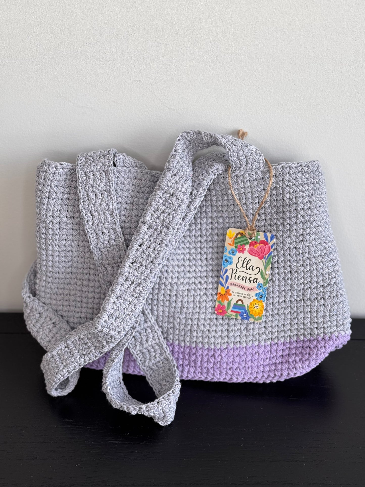 Bolso Tejido de Hombro -  Lavender Glow